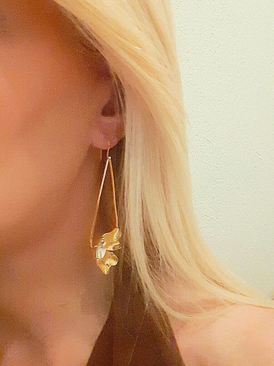 W'el Woman's Elegance Σκουλαρίκια Επιχρυσωμένα με Πέτρες
