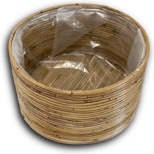 Table Plant Pot Φ40cm 100% Natural Rattan Stripe Table Plant Pot Φ40cm 100% Natural Rattan Stripe