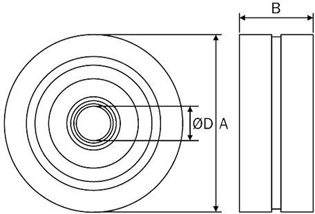 Metal Wheel 400x150x3mm Bearing Hub Φ62