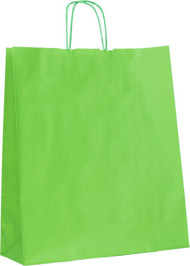 Pungă de Hârtie Verde Deschis Răsucită Premium 22x10x29 300 Bucăți