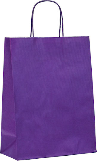 Χάρτινη Σακούλα Μώβ Στριφτό Premium 36x12x41 200τεμ