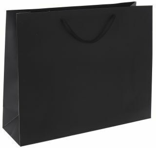 Paper Bag Without Lamination Black Rope Handle 14x6.5x12 250pcs