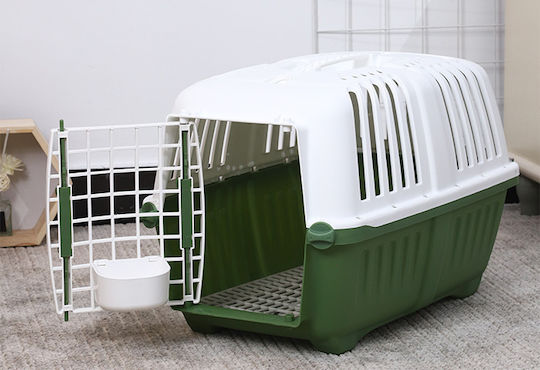 Green Dog Transport Cage 58x37x37.1cm