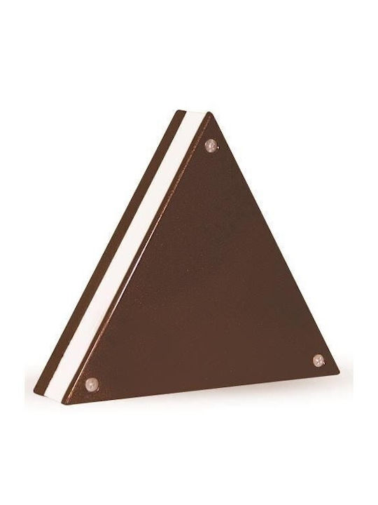 Wall-Mounted Aluminum Single Light Fixture 143 Al Lightup 143.w Brown