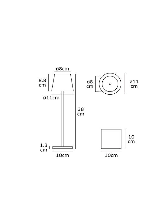 Wiederaufladbares Außenstehlampe Bistro Braun Rost Led Ip54