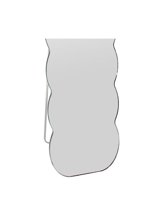 Keskor Asymmetric Floor Mirror With Gray Wooden Frame 150x39cm