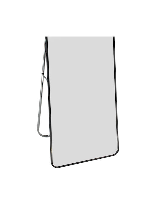 Keskor Oglindă Arcuită cu Cadru Din Aluminiu Negru 146x36cm
