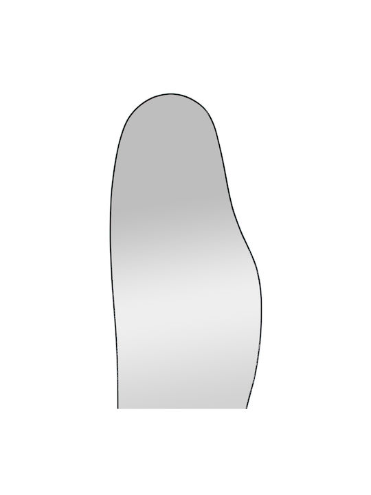 Keskor Asymmetric Floor Mirror with Black Wooden Frame 150x40cm