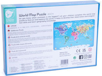 Wooden Kids Puzzle Global Map 48pcs Classic World