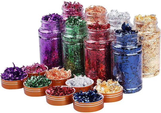 Пластично Шишенце Foil Flakes Декорация На Нокти Зелен Пастелен