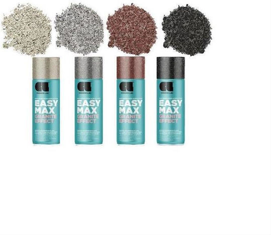 Cosmos Lac Σπρέι Βαφής Easy Max Granite Effect Ακρυλικό Σαγρέ Φινίρισμα Γρανίτη Πέτρας 400ml 933 Μαυρο