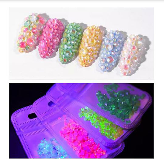 Luminous Nail Art Смесени Размери Кристални Блестящи Стъклени Камъчета Yg-06
