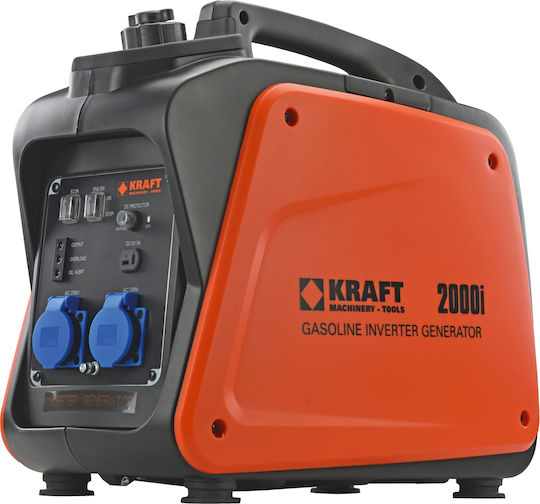 Kraft 2000i Silent Generator Suitcase Inverter Gasoline Four-stroke with Handle and Maximum Power 2.5kVA