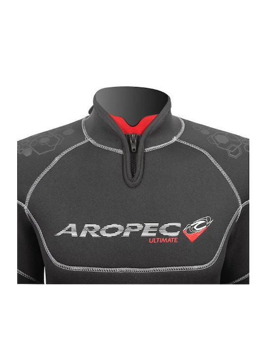 Aropec Semi-dry Ολόσωμη Στολή Κατάδυσης με Φερμουάρ Μαύρη 5mm