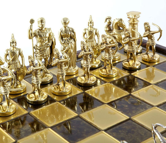Manopoulos Chess Metal with Pawns 27x27cm