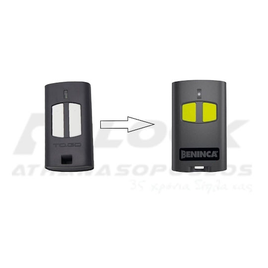 Beninca To.go 2 Va Garage Door Remote Control 433.92 Mhz