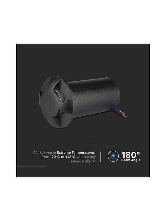 V-TAC V-TAC Outdoor Floor Lamp Spot LED 1W with Warm White Light IP67 Black