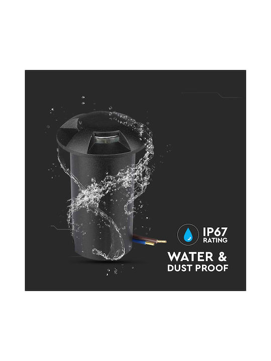 V-TAC V-TAC Outdoor Floor Lamp Spot LED 1W with Warm White Light IP67 Black