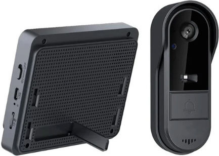1080p Video Intercom System 4.3” Wide Angle 170° Hd Screen Intercom Support Night Vision Waterproof Protection Gray Anthracite