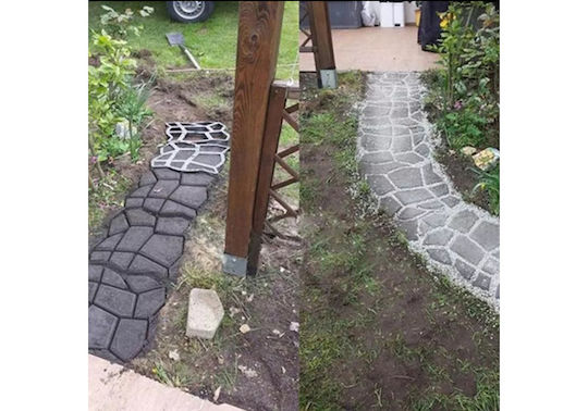 Σετ 3 Τεμαχίων Καλούπι Μονοπάτια Κήπου Primaterra Bazalt 60x60x4 Cm