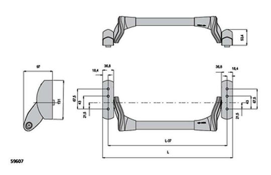 Cisa Panic Bar Single-Leaf Straight 59607