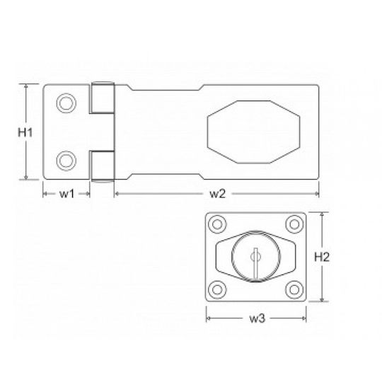 Metalor Drop Bolt Lock 100mm 090-7100