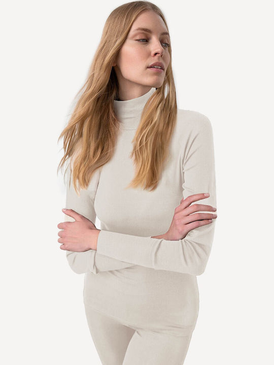Women's Blouse Turtleneck Gray