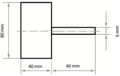 Τροχός Λείανσης Πτερύγια & Fleece Στέλεχος 6mm 80x40mm Lukas