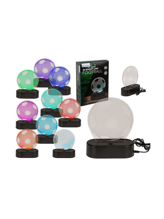 Illusion Led Νυχτός Επιτραπέζιο Φωτιστικό 3d Μπάλα 7 Χρώματα Ootb
