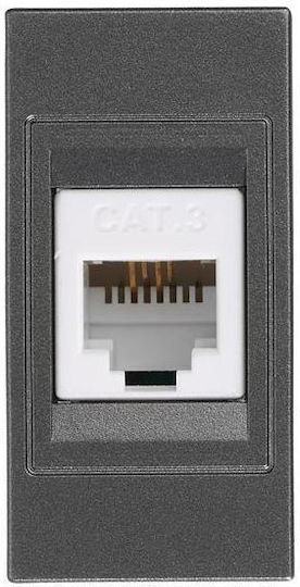 Eurolamp Complete Double Telephone Socket Gray 152-20452