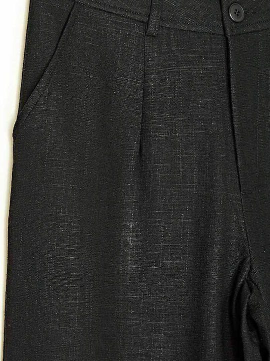 Damen Stoff Hose Schwarz
