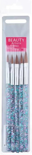 Set Nail Brushes Nail Art Acrylic Design 5 Dimensions