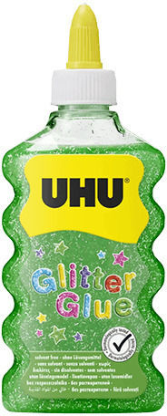 Sticlă cu Lipici cu Sclipici Uhu Verde 177ml