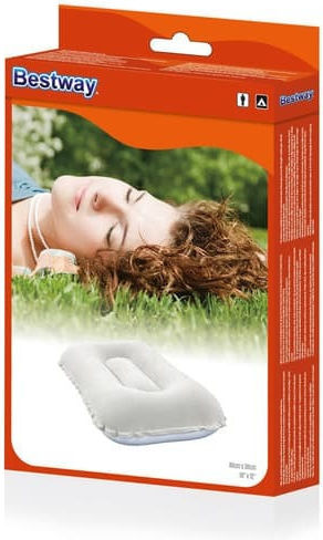 Bestway Selbstaufblasbares Campingkissen Velour 42x26cm Weiß