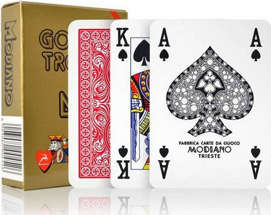 Argy Toys Golden Trophy AA Playing Cards Plastic for Poker Blue