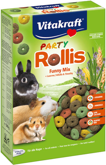 Vitakraft Treats for Guinea Pig Rabbit Hamster with Vegetables Party Rollis 500gr