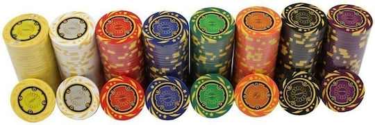 Pokeritems Σετ 300 Αριθμημένες Μάρκες Poker 14gr σε Βαλίτσα με 2 Τράπουλες