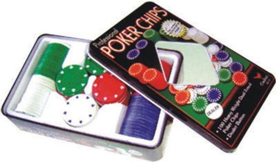 Modiano Σετ 100 Μάρκες Poker 38mm / 4gr σε Μεταλλικό Κουτί