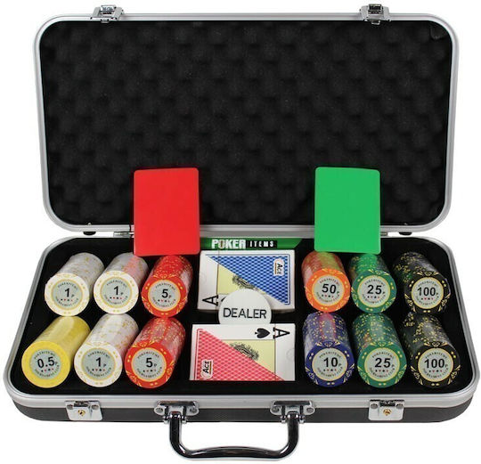 Pokeritems Set 300 Jetoane De Poker Numerotate 14gr În Valiză Cu 2 Pachete