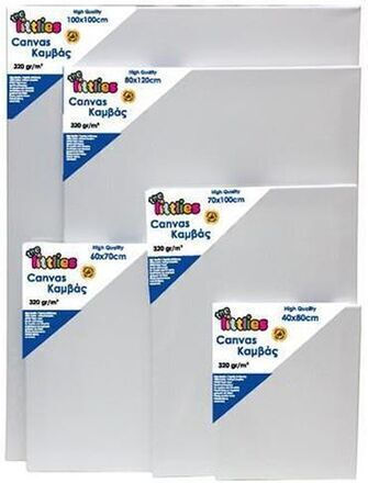 Exas Paper Καμβάς σε Τελάρο Λευκός Ορθογώνιος 40x80εκ. 1τμχ