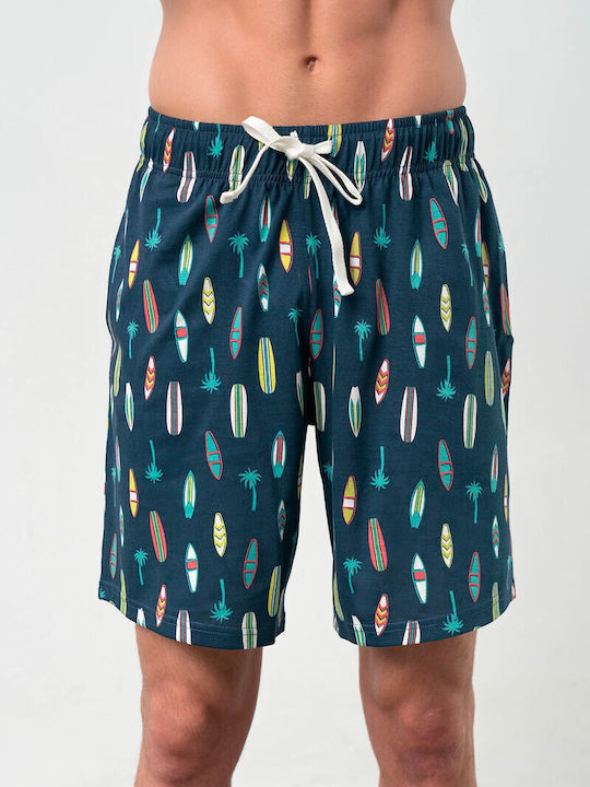Vamp Men's Summer Pajama Bermuda Multicolour