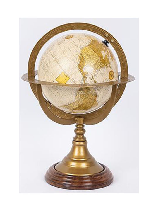 Wooden Globe 752-19017 22x22x32cm Brown Estheti Home Wood