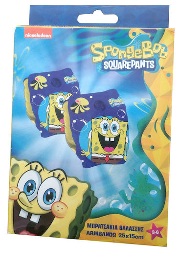Gim Spongebob Squarepants Μπρατσάκια Κολύμβησης 3-6 ετών SpongeBob 25x15εκ. Μπλε
