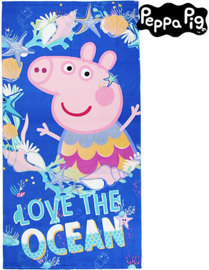 Cerda Παιδική Πετσέτα Θαλάσσης Μπλε Peppa Pig 140x70εκ.