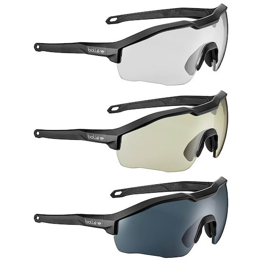 Bolle Shooting Glasses Set of 3 Lenses with Anti-Glare Protection Transparent