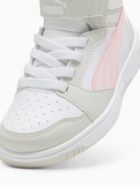 Rebound V6 Kids Sneakers High with Scratch White