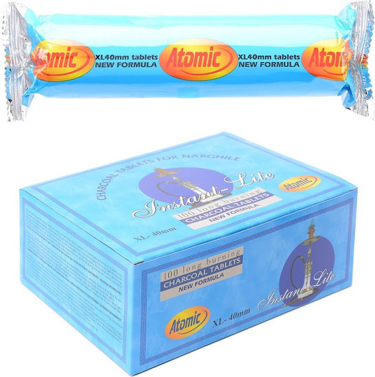Atomic Kohlen Für Shisha 1000gr In Hellblau Farbe 100Stücke