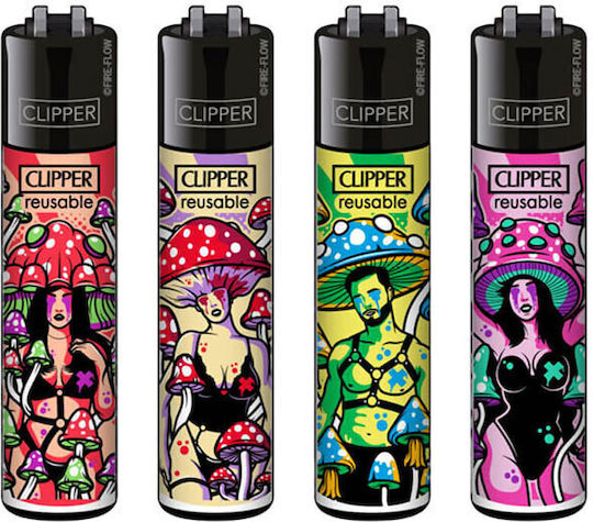 Clipper Kinky Shrooms Feuerzeug Flamme