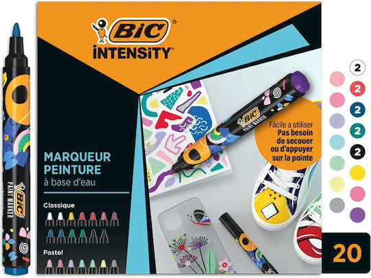 BIC Intensity Neon Drawing Markers Set 20pcs