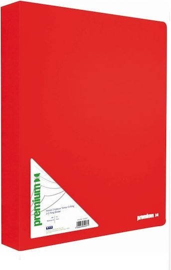 A&G Paper Ντοσιέ με 2 Κρίκους για Χαρτί A4 Κόκκινο 2.6x32x26cm